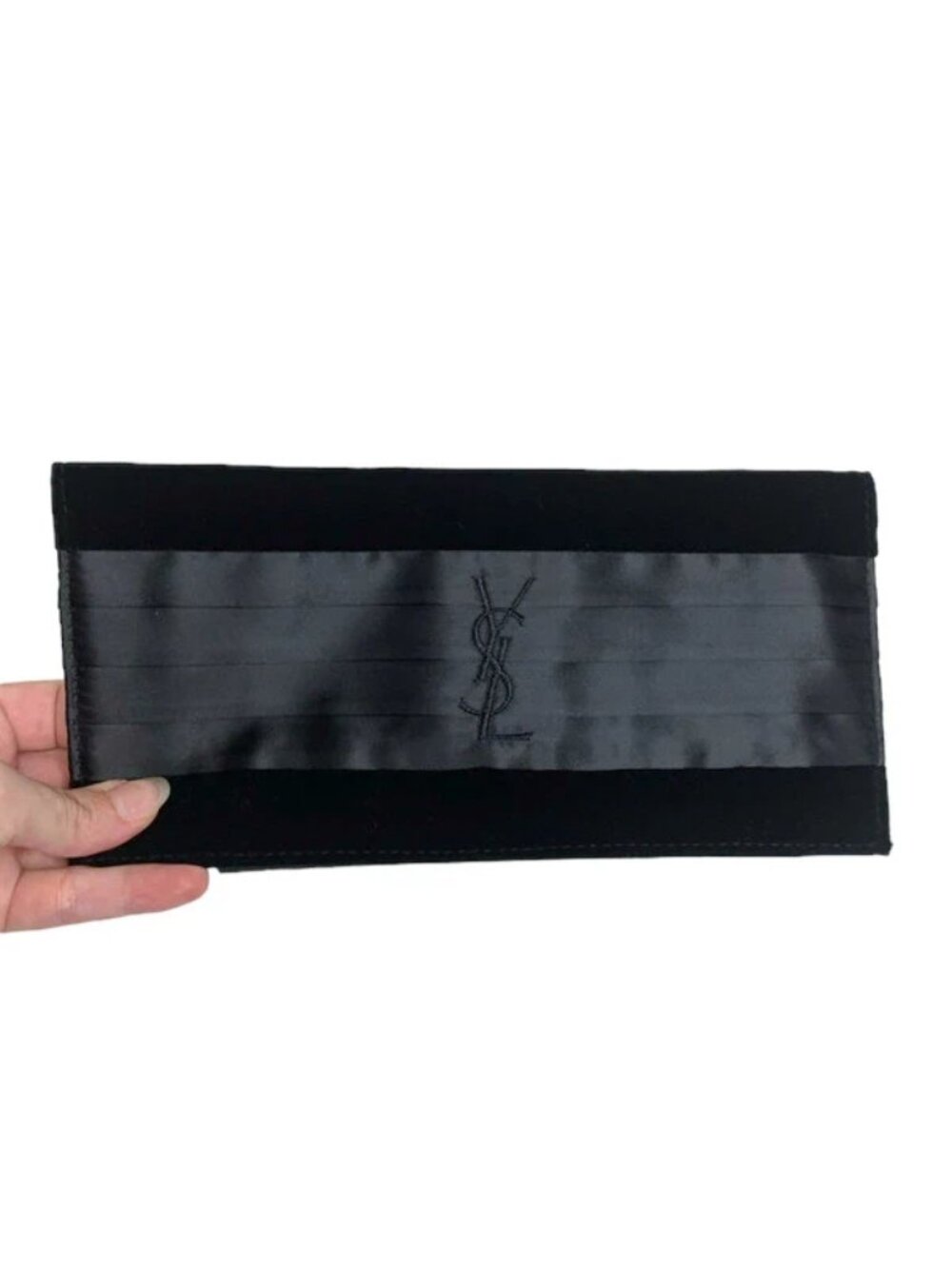 YSL black Velvet & Satin Clutch